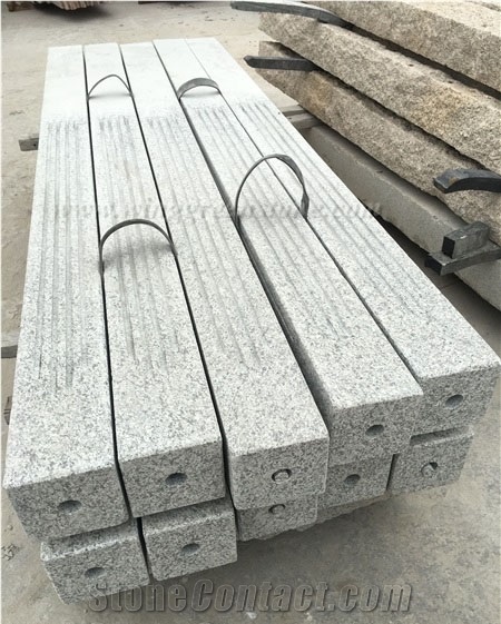 Hot Sale to European Market,Light Grey Granite G603 Flamed and Natural Pillars &Posts With/Without Hole