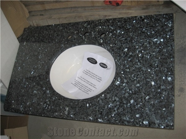 Imported Granite Blue Pearl Suitable for Bathroom Sink and Vanity Top Winggreen Stone