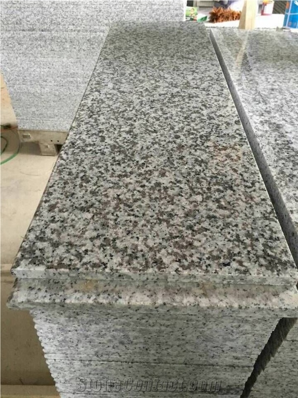 Low Price But Good Quality G439,China Bianco Sardo,Big Flower White,Puning White Granite Stairs and Steps for Indoor Decoration