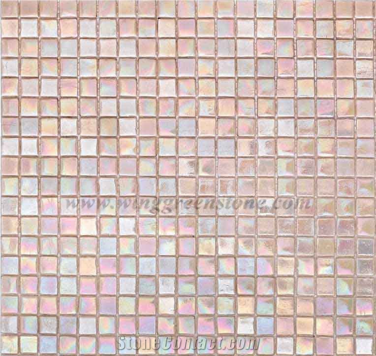 Pink Glass Mosaic,Square Shape Mosaic for Wall Cladding & Flooring