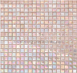 Pink Glass Mosaic,Square Shape Mosaic for Wall Cladding & Flooring