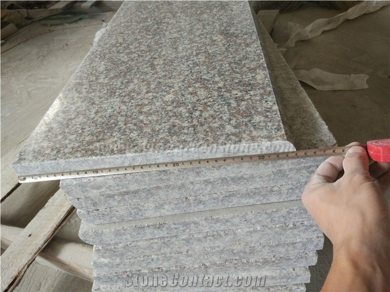 Polished G664 Granite/Pink Granite/China Pink Granite Steps & Risers, Treads and Threshold, Xiamen Winggreen Manufacture