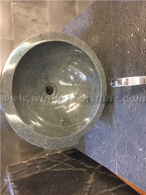 Popular Design Dark Grey G654 Pedestal Basins/Sinks for Bathroom/Vessel Decoration, Winggreen Stone