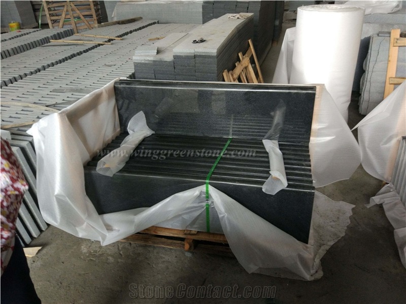 Your Best Black Color Granite Staircase Choice G654/Sesame Black/China Nero Impala/Dark Barry Grey on Sale