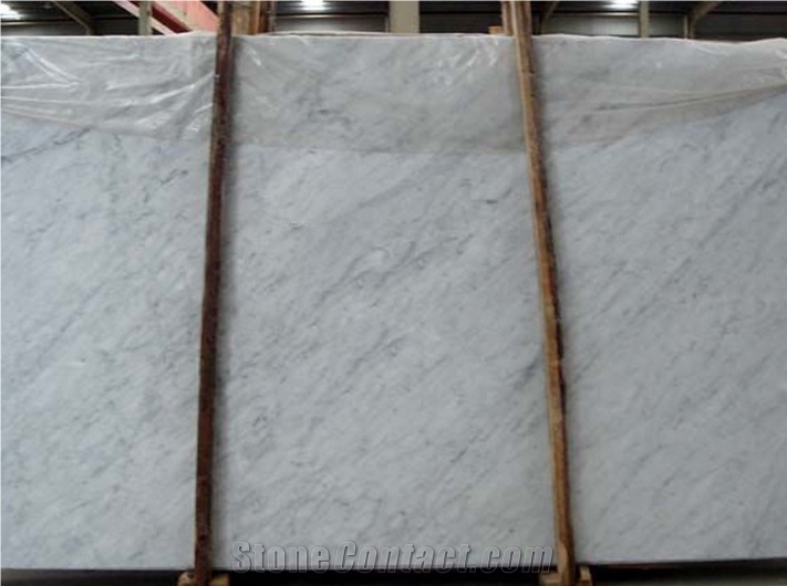 Italian Carrera Flooring Tiles Slab Bianco Carrara White Marble