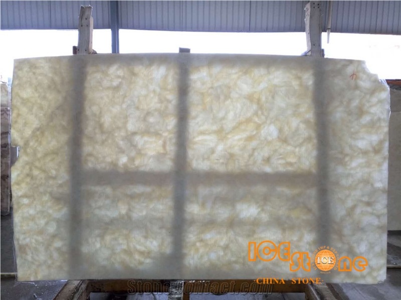 Beige Color/Hetian Yellow Onyx/Polished Slabs/Tiles/Cut to Size/Backlit/Transparency/Wall Cladding/Floor Covering/Chinese Natural Stone Products