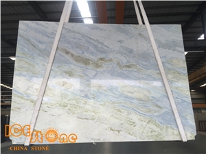 Blue Marble, Moon River Marble Polished Slabs, Floor Covering Tiles