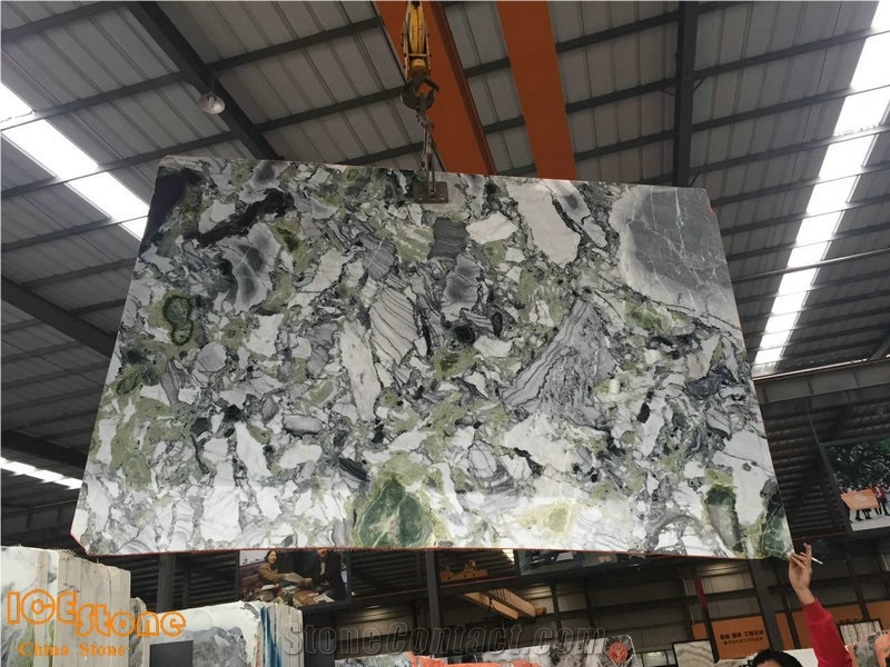 Ice Connect Marble Tiles & Slab /Green Marble Slab /White Beauty Marble Slab