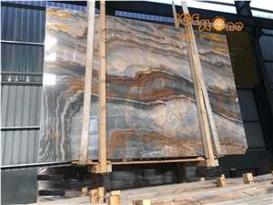 Impression Lafite/China Natural Stone Slabs/Tiles/Cut to Size/Marble Bookmatch/Polished Surface/Grey Color with Brown Color