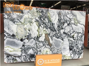 New Green Jade Marble Slabs Tiles/Wall Covering Tiles/Ice Connect Marble Floor Covering Tiles/Table Countertop Stone/Ice Green Marble/Chinese Primavera Marble/Green Emerald Marble/Verde Jade Marble