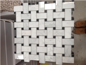 Italian Carrara Bianco 2x4" Herringbone Premium Mosaic Shower Tile Kitchen Backsplash