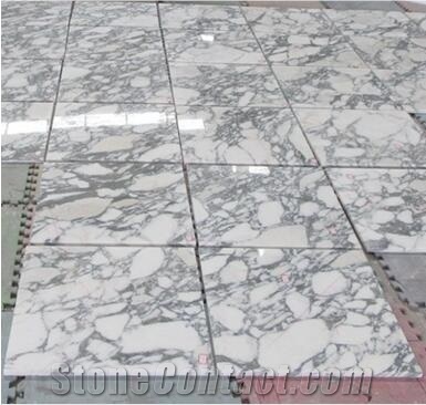 Arabescato Marble Polished Tiles Slabs, Italy White Marble