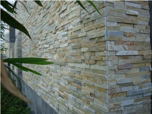 Black White Beige Multicolor Yellow Slate Culture Wallstone Feature Wall Stone Veneer Ledge Stone