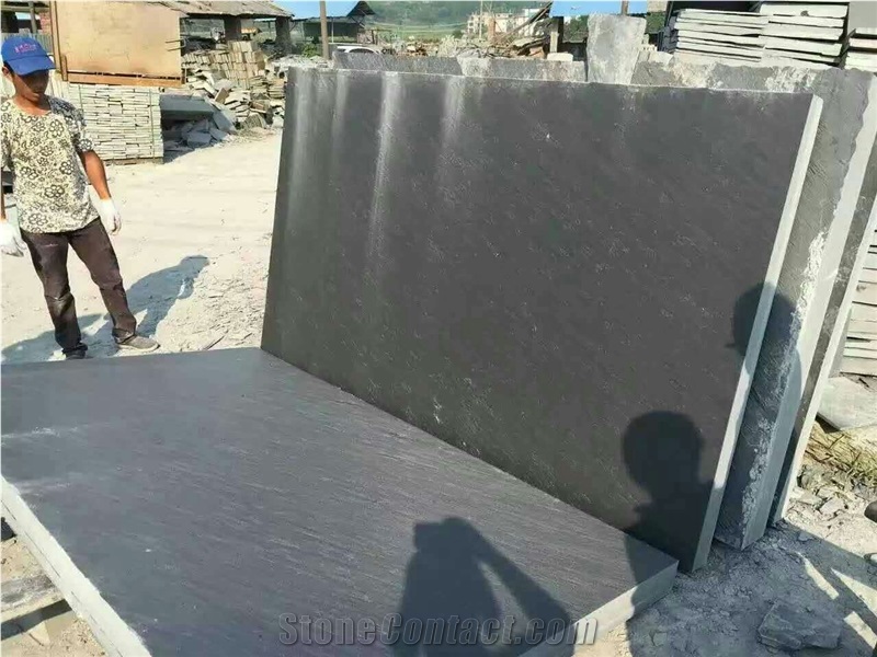 China Black Slate Split Slabs Tile