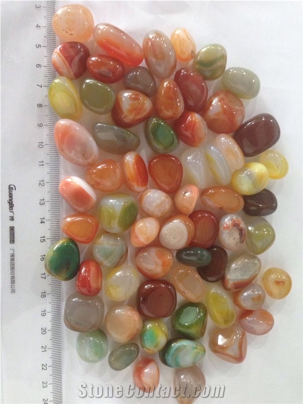 Natural Agate Pebbles/Mixed Pebbles Stone/Highly Polished Pebbles/Landscape Pebbles/Balcony or Washroom Floor Covering Pebbles/Colorful Agate Stones