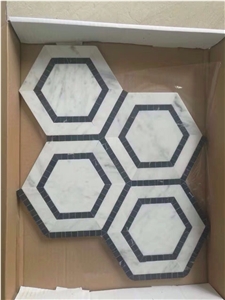 Polished White Marble Mosaic/Hexagon Mosaic/Mosaic Pattern/Floor Mosaic/Wall Mosaic/New Design Mosaic