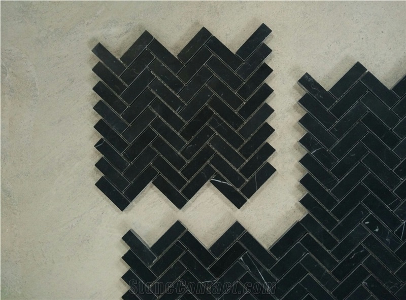Shell Shape Mosaic/Black Mosaic/Floor Mosaic/Polished Mosaic/Wall Mosaic/Mosaic Pattern