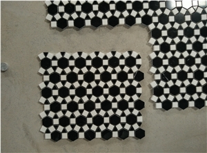 Shell Shape Mosaic/Black Mosaic/Floor Mosaic/Polished Mosaic/Wall Mosaic/Mosaic Pattern
