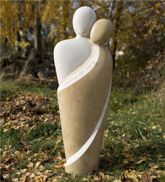 Limestone Carved Abstract Sculpture