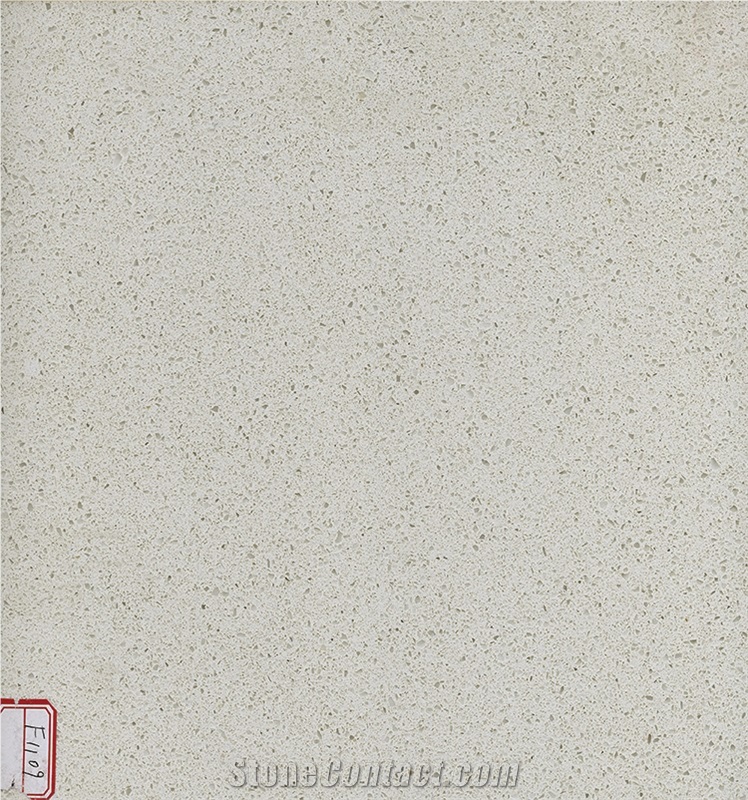 Pure White Quarz Stone Tiles/Slabs Engineer Stone F1109