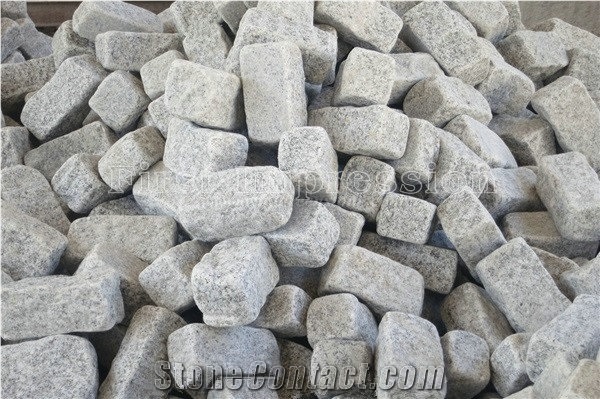 Best Price G623 Cube Stone/China Bianco Sardo Granite Cobble Stone/Rosa Beta Granite Square Pavers/Haicang White Granite Paving Sets/Floor Covering/Courtyard Road Pavers/Garden Stepping Pavements
