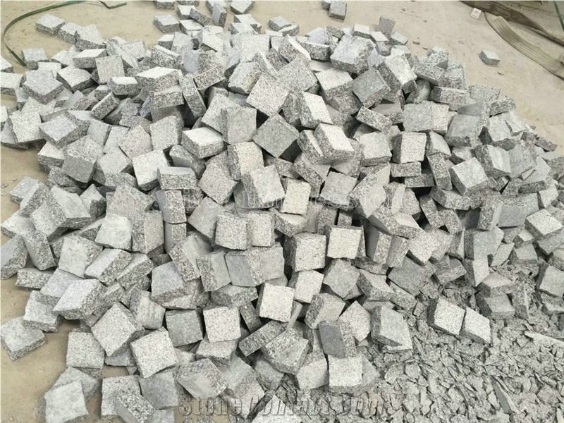 Best Price G623 Cube Stone/China Bianco Sardo Granite Cobble Stone/Rosa Beta Granite Square Pavers/Haicang White Granite Paving Sets/Floor Covering/Courtyard Road Pavers/Garden Stepping Pavements