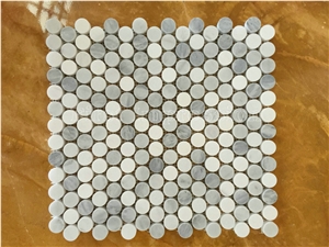Best Price Statuario Carrara Grey & White Marble Mosaic/Design Beautiful Stone Mosaic/Polished Nice Design Interior Stone Mosaic Tile/Natural Marble Stone Mosaic/Hot Sale Mosaic/Beautiful Flower