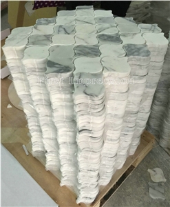 Carara White Marble Mosaic Tiles/Wall Mosaic/Polished Mosaic Tiles/Polished Pattern and Tiles/White Marble for Home Decoration/China Mosaic