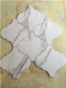Carrara Lantern Pattern Mosaic/Italy Carrara White Marble Mosaic/Design Beautiful Stone Mosaic/Polished Nice Design Interior Stone Mosaic Tile/Natural Marble Stone Mosaic
