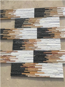 China Culture Stone/Yellow Slate/Golden Grain Slate/Rusty Slate/Slate Cultured Stone Corner/Rust Yellow Slate Corner Stone/Wall Cladding/Ledge Stone/Chinese Slate Tiles