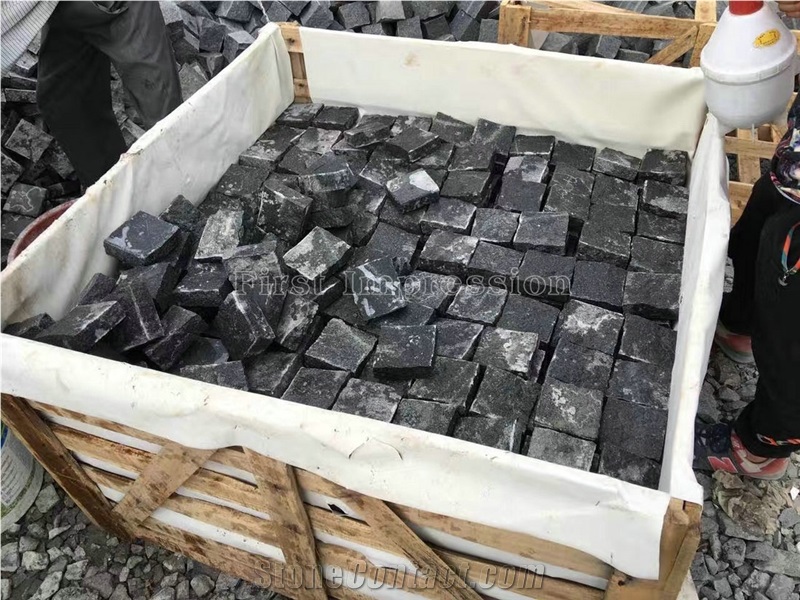 China G654 Dark Grey Granite/Sesame Black/China Nero Impala/Padang Dark Cube Stone/G654 Black Granite Cube Stone/Chinese Grey Marble