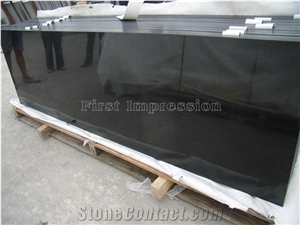 China Good Polished Mongolia Black Granite Slabs & Tiles/China Black Granite Slabs/High Grade Pure Black Granite/Extremely Black Granite