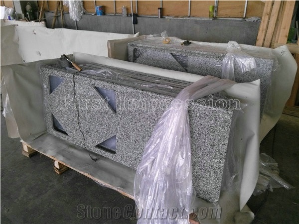 China Swan White Granite Counter Tops/Granite Reception Counter/Stone Reception Desk/Work Tops/Solid Surface Table Tops/Square Table Top/Best Price Kitchen Top