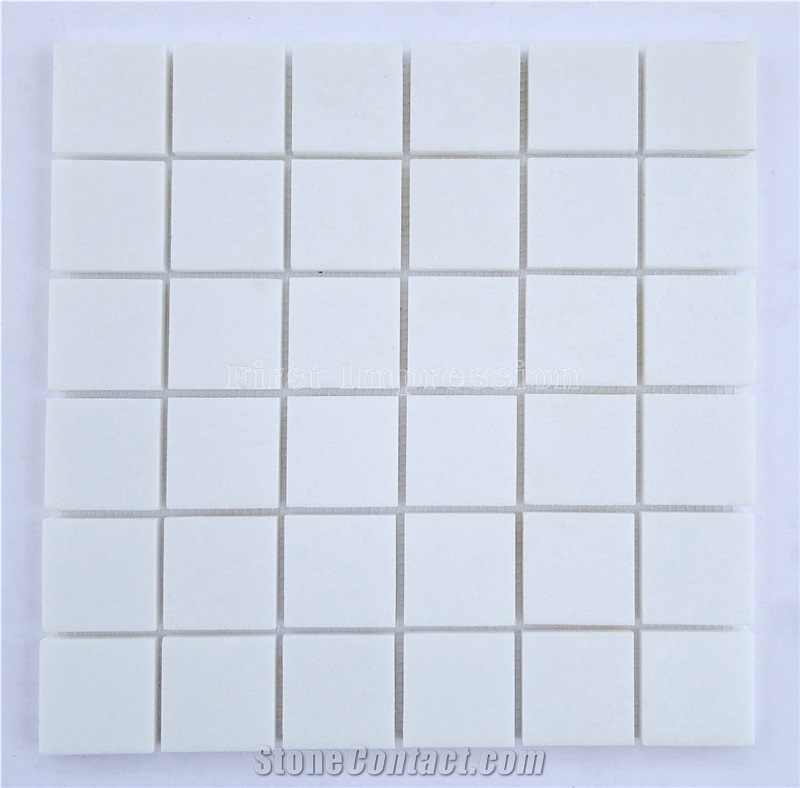 China Thassos White Stone Marble Mosaic/Thassos Extra White Marble/White Of Thassos/Bianco Thassos/Thassos Limenas Waterfall/Marble Mosaic for Wall,Floor,Bathroom,Interior/Hot Sale White Mosaic