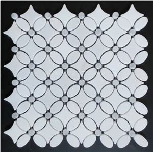 Chinese Crystal White Stone Mosaic Tile/Thassos White Mosaic/Bianco Thassos/Thassos Limenas/Snow White Diamond Marble Mosaic for Wall,Floor,Interior/Nice Mosaic/High Quality Mosaic