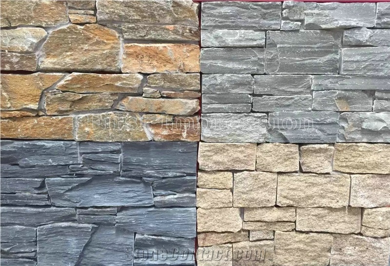 Chinese Rust Slate Tiles/Nature Cultured Stone Panel/Wall Panel/Ledge Stone/Veneer/Stacked Stone for Wall Cladding/Decorative Format Tile/Feature Wall/Ledge Stone/Marble & Granite Culture Stone