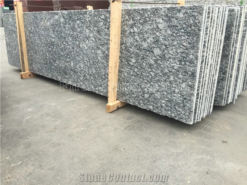 Chinese Sea Wave Flower White Granite Slabs & Tiles/Sea Wave Flower Granite/Seawave Grey Granite for Wall & Floor Covering Tiles/China Grey & White Granite/New Polished