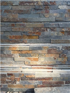 Culture Stone/Yellow Slate/Golden Grain Slate/Rusty Slate/China Slate Cultured Stone Corner/Rust Yellow Slate Corner Stone/Wall Cladding/Ledge Stone/Chinese Slate 