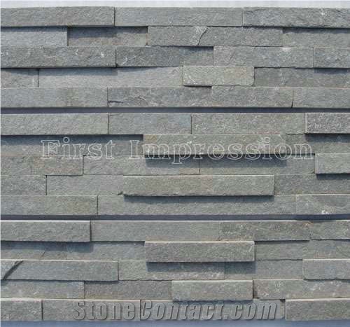 Dark Grey Slate Culture Stone Panel /Grey Slate Lege Stone /Grey Slate Culture Stone Tiles/