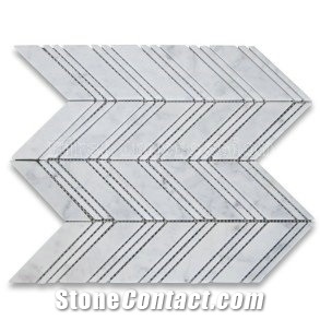 Dogbone Mosaic Tiles for Flooring/White Marble Mosaic Fishbone Shaped Tiles /Marble Mosaic Tiles