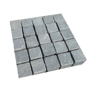 G654 Dark Grey Granite Cube Stone /G654 Grey Granite Paving Sets/Grey Sesame Granite Paving Stone Flamed 