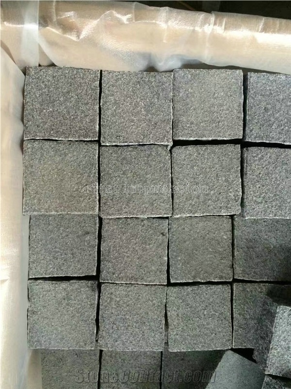 G654 Dark Grey Granite/Sesame Black/China Nero Impala/Padang Dark Cube Stone/G654 Black Granite Cube Stone/China Grey Marble