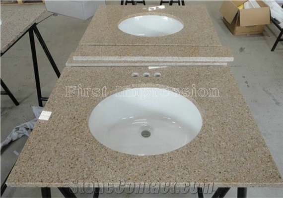 G682 Yellow Granite Countertop /G682 Rusty Granite Vanity Top /Goden Yellow Kitchen Countertop /Polished G682 Kitchen Top/Polished Yellow Granite Vanity Top 
