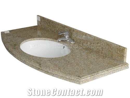 G682 Yellow Granite Countertop /G682 Rusty Granite Vanity Top /Goden Yellow Kitchen Countertop /Polished G682 Kitchen Top