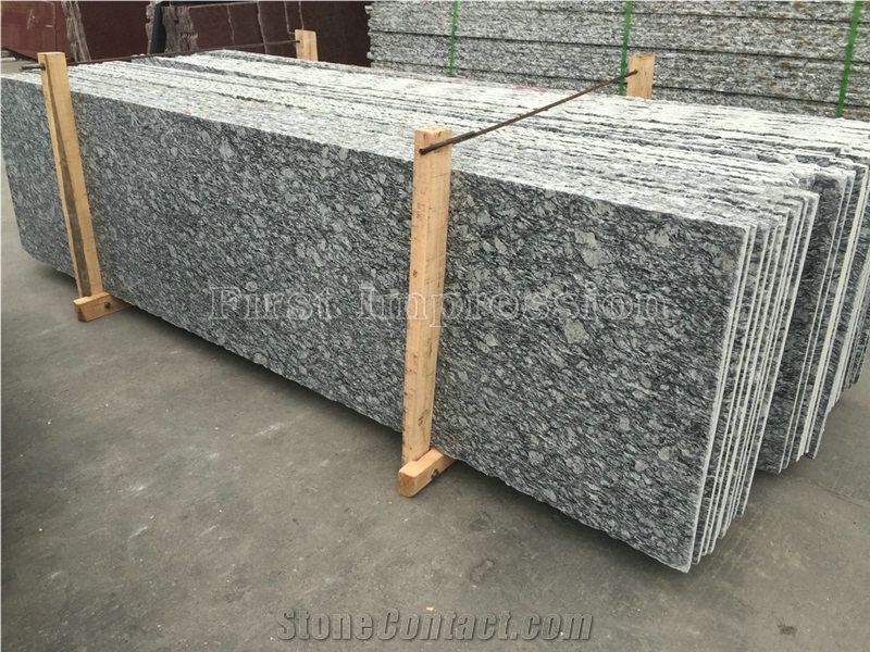 High Polished China Sea Wave Flower White Granite Slabs & Tiles/Sea Wave Flower Granite/Seawave Grey Granite for Wall & Floor Covering Tiles/Chinese Grey & White Granite/New Polished