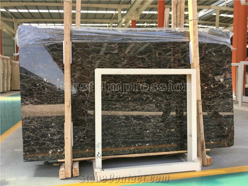 Hot Sale Black Gold Marble Slabs & Tiles/Black Gold Flower Portopo China Marble Big Slabs/Chinese Black Gold Marble/Black Gold Flower Marble/Luxury & Good Price Marble/New Polished/Yunnan Black Marble
