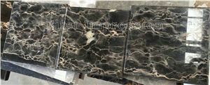 Hot Sale Black Gold Marble Slabs & Tiles/Black Gold Flower Portopo China Marble Big Slabs/Chinese Black Gold Marble/Black Gold Flower Marble/Luxury & Good Price Marble/New Polished/Yunnan Black Marble