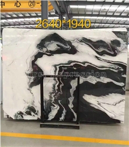 Hot Sale China Panda White Marble Tile & Slab/Dalmata Marble/Mountain White Marble/China White Marble/Black & White Marble Big Slabs/Chinese Marble/New Polished Best Price Marble Tiles