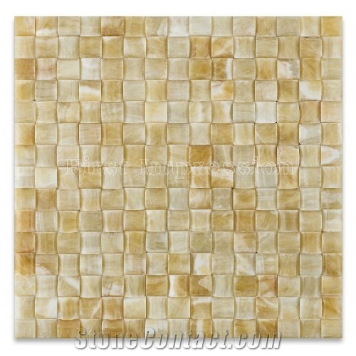 Hot Sale Honey Onyx Mosaic/Gold Onyx Mosaic/China Honey Yellow Onyx Mosaic/Beige Onyx Mosaic For Floor & Wall/Composited Mosaic/New Polished Mosaic/Yellow Jade Mosaic/Songxiang Onyx Mosaic