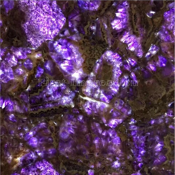 Hot Sale Purple Agate Semiprecious Stone Big Slabs & Tiles/Multicolor Semi Precious Stone Big Slabs/Stone Flooring,Wall Covering Tiles/Interior Decoration/Semi Precious Slabs/China Luxury Agate Stone